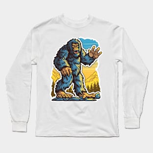 Bigfoot Design - Nostalgic Tribute to the Legendary Creature Long Sleeve T-Shirt